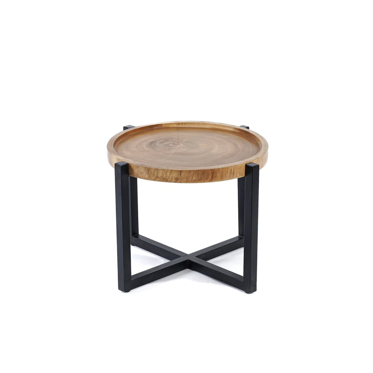 The Rain Tree Side Table - Natural Black