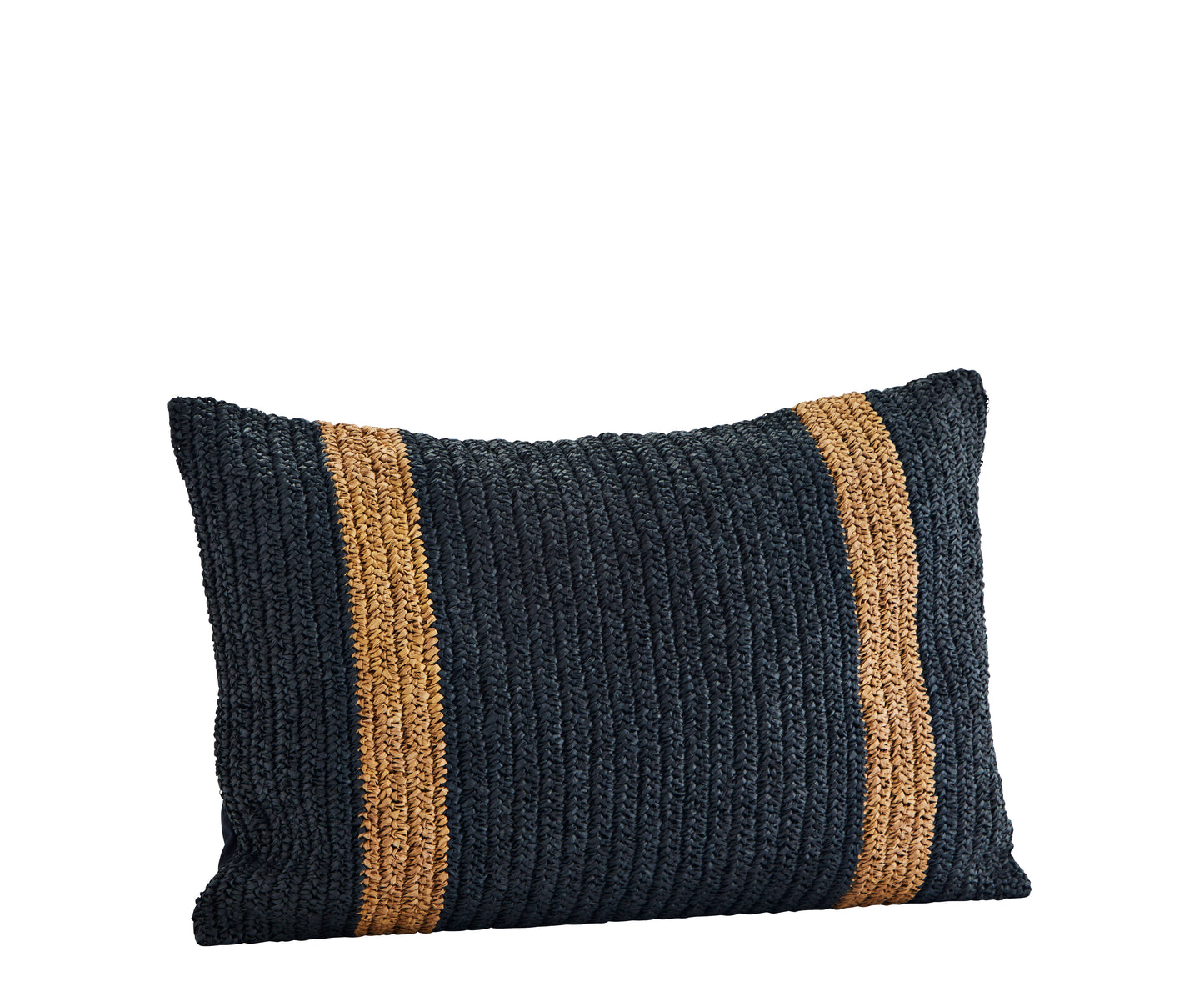 Black Raffia Rectangle Cushion Cover