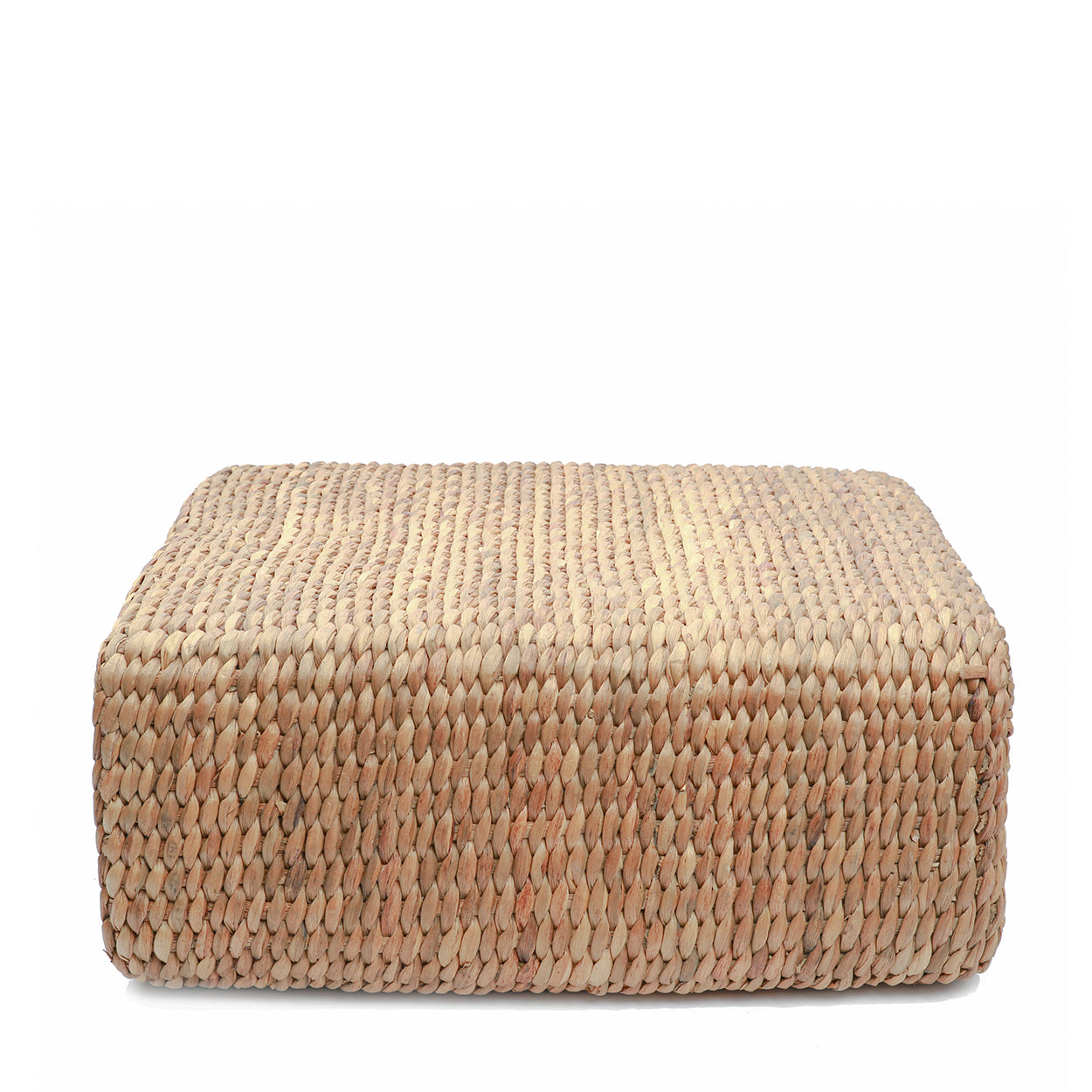 Natural Hyacinth Pouffe - Square