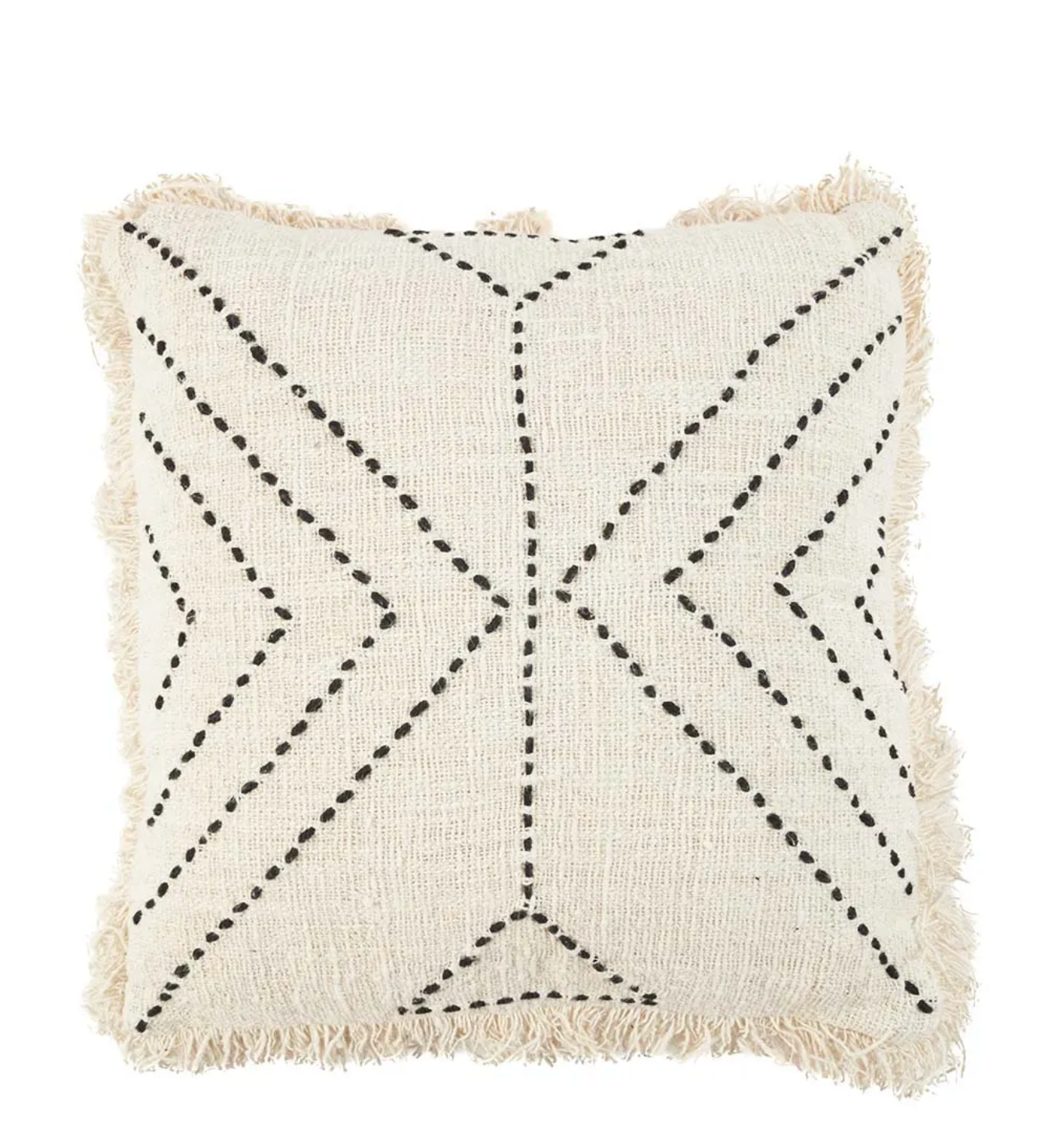 The Tribal Cushion Cover - Natural Black