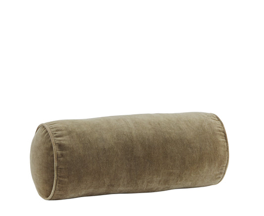 Olive Velvet Bolster Cushion