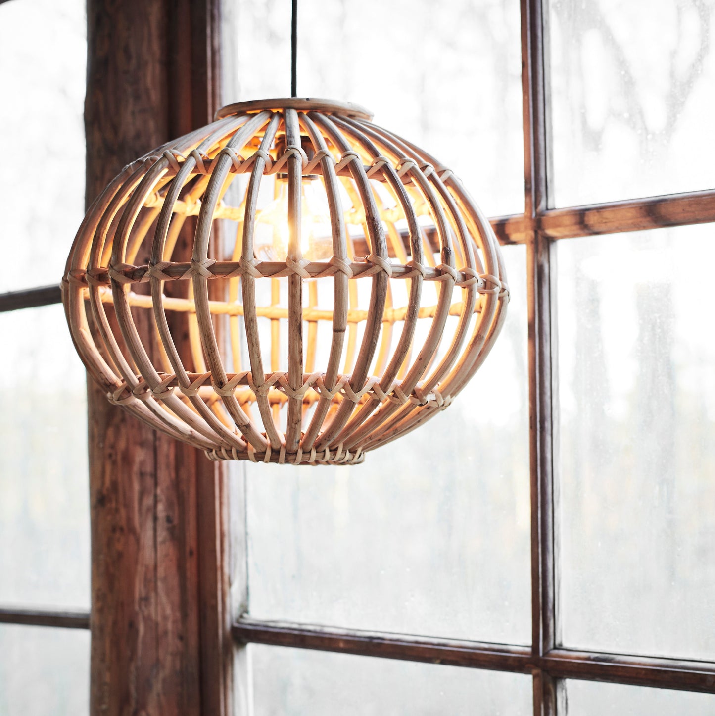 Woven Bamboo Pendant Light