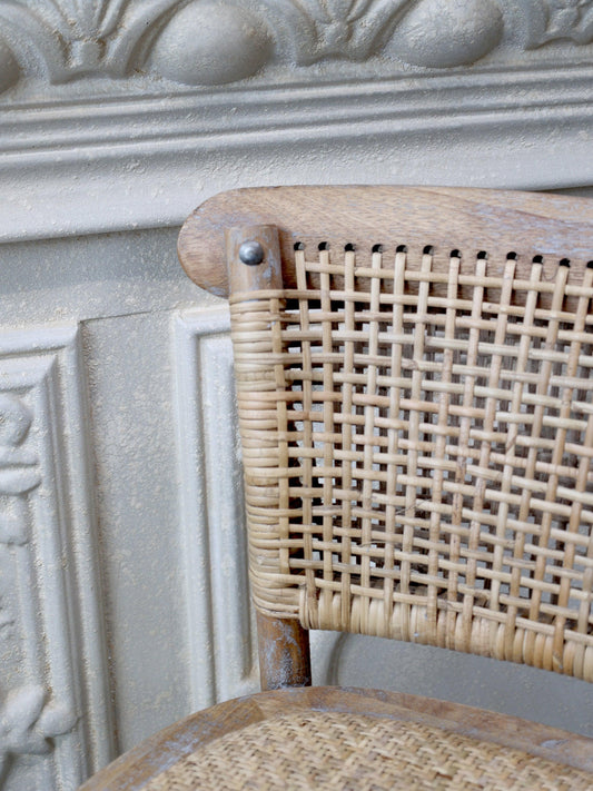 French Wicker Bar Stool / Chair - Flo & Joe